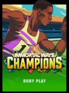 Immortal Ways Champions slot tile from Ruby Play at McLuck Casino
