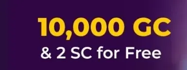 SweepSpot sign-up banner text reading 10,000 GC and 2 SC for Free